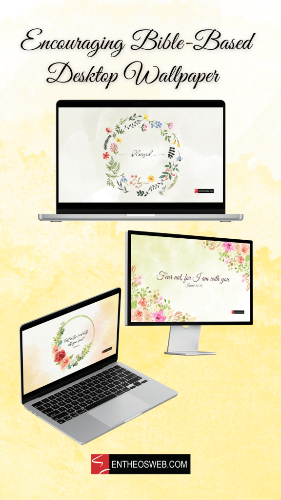 Encouraging bible based desktop wallpaper pin