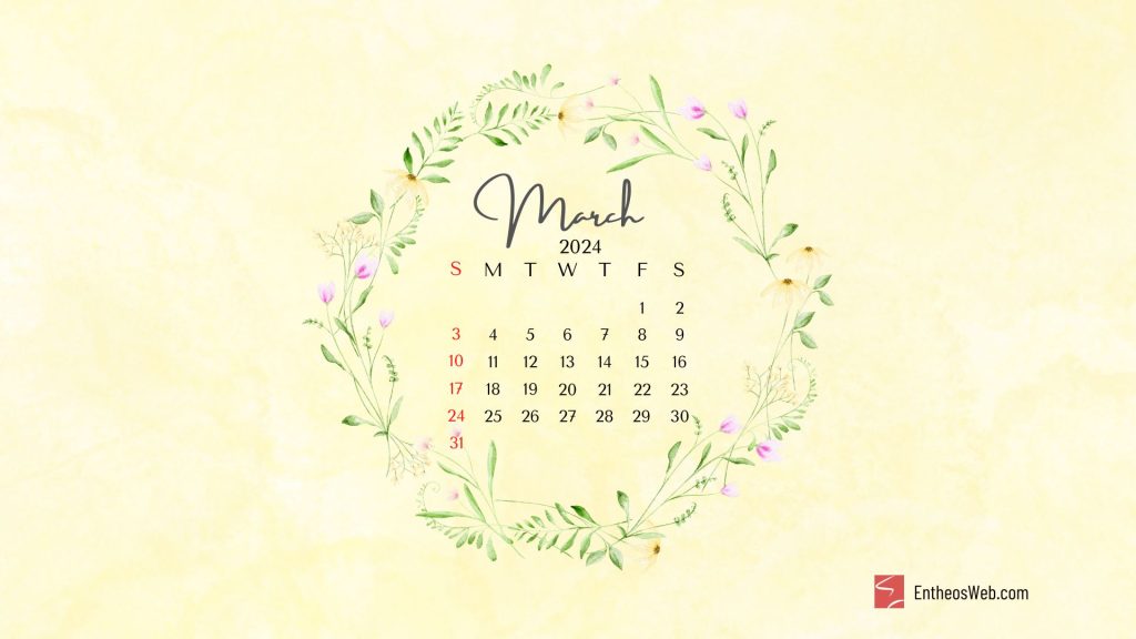 March 2024 desktop background