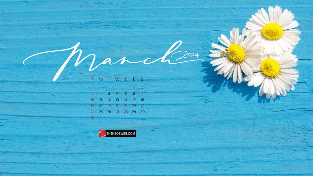 Blue and white march 2024 wallpaper by entheosweb 1