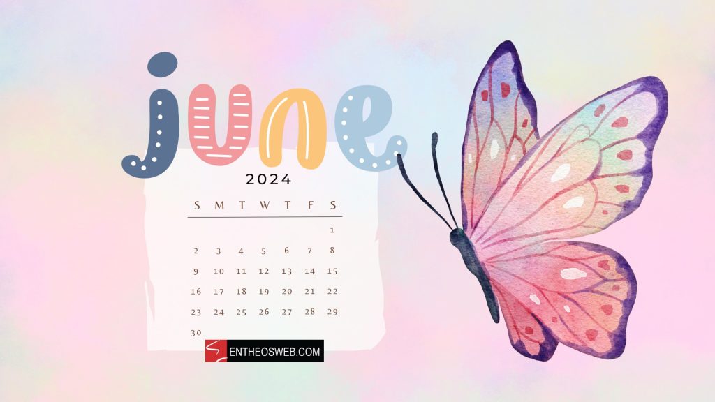 June 2024 desktop wallpaper calendar