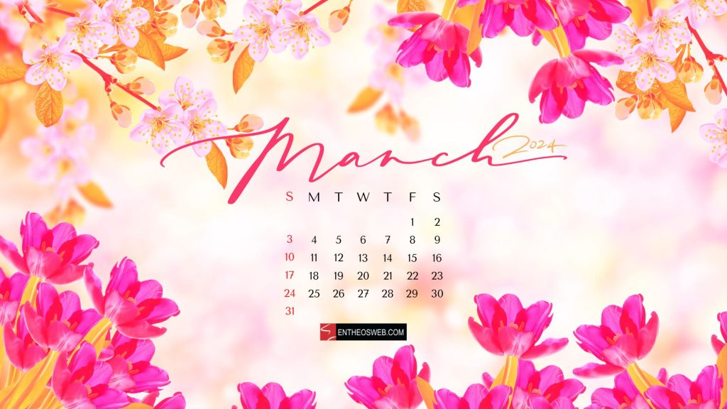 Floral march 2024 wallpaper by entheosweb
