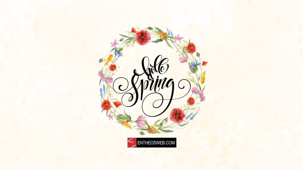 Hello spring desktop wallpaper background