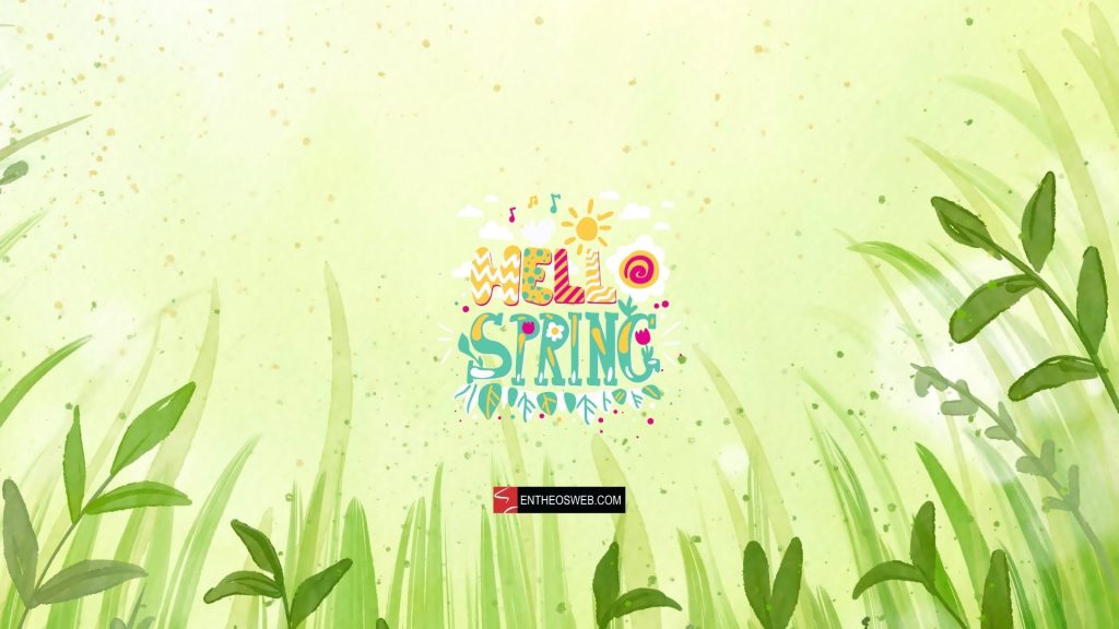 Hello spring desktop wallpaper
