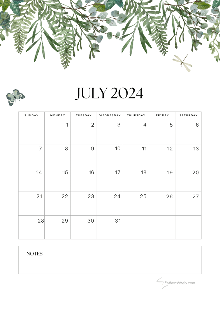 Free july 2024 calendar pdf