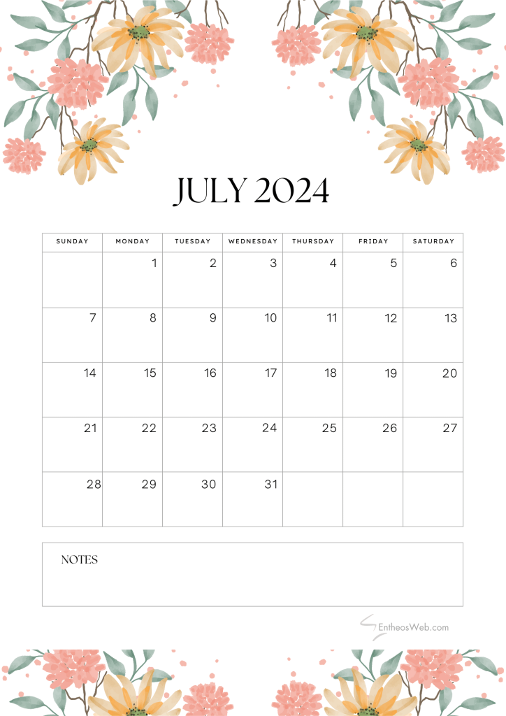 Free july 2024 calendar pdf