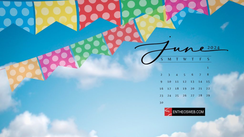 June 2024 desktop wallpaper calendar