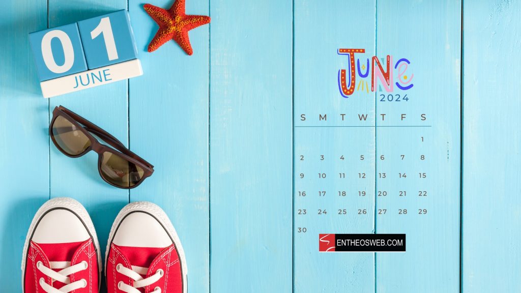 June 2024 desktop wallpaper calendar
