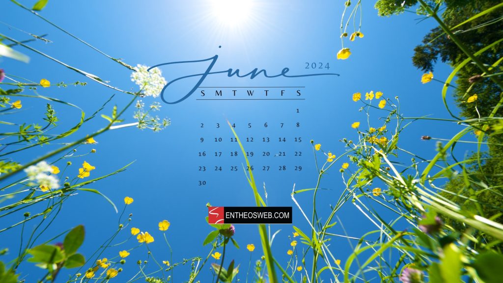 June 2024 desktop wallpaper calendar