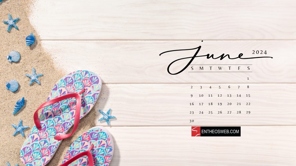 June 2024 desktop wallpaper calendar