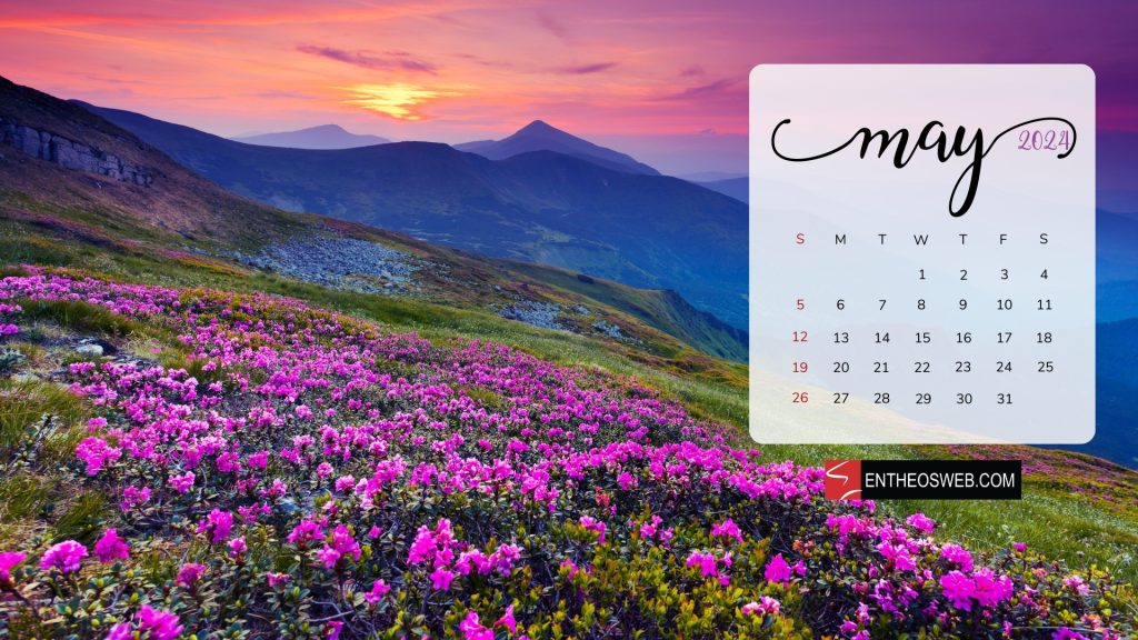 Landscape may 2024 calendar desktop wallpaper