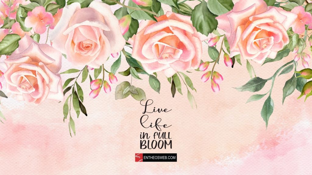 Live life in full bloom desktop wallpaper