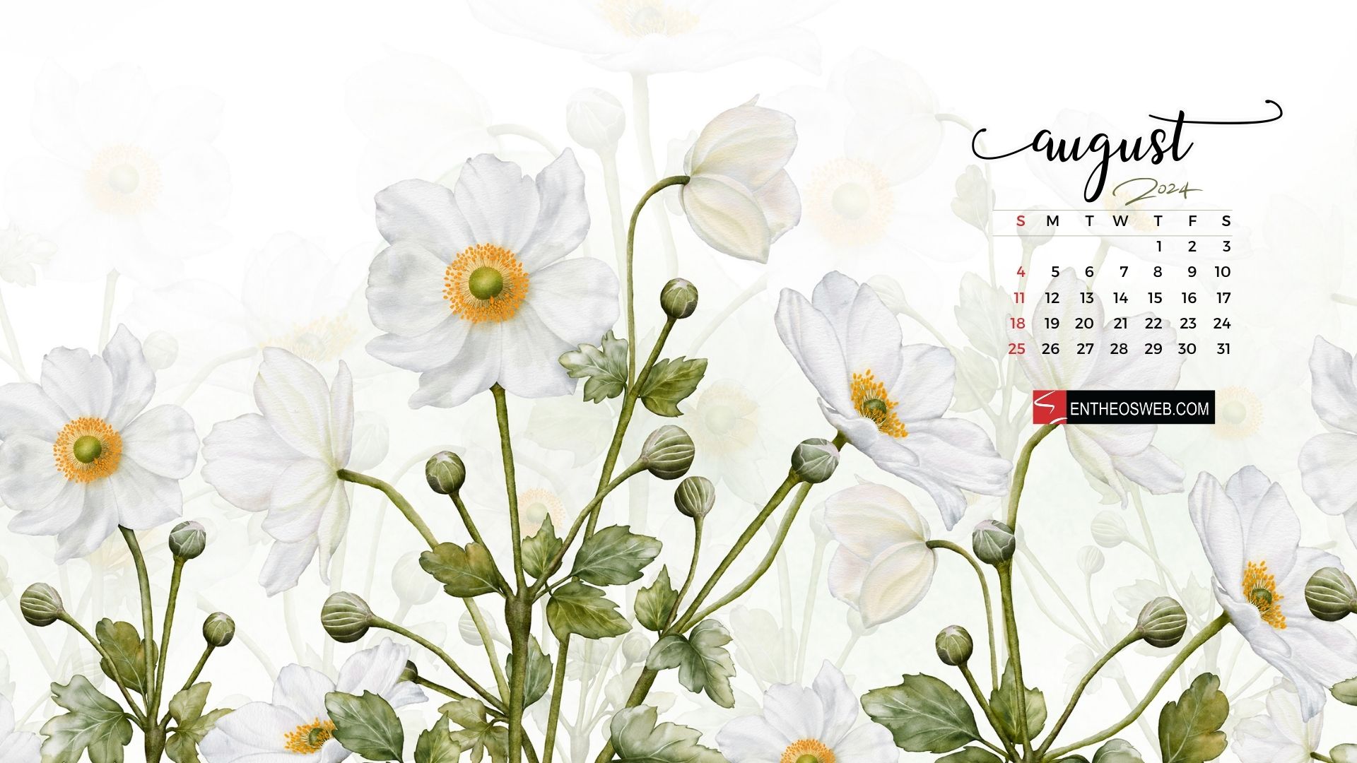 August Calendar Desktop Wallpaper Backgrounds EntheosWeb