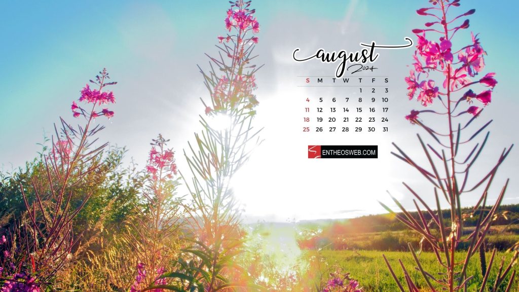 August 2024 desktop wallpaper background