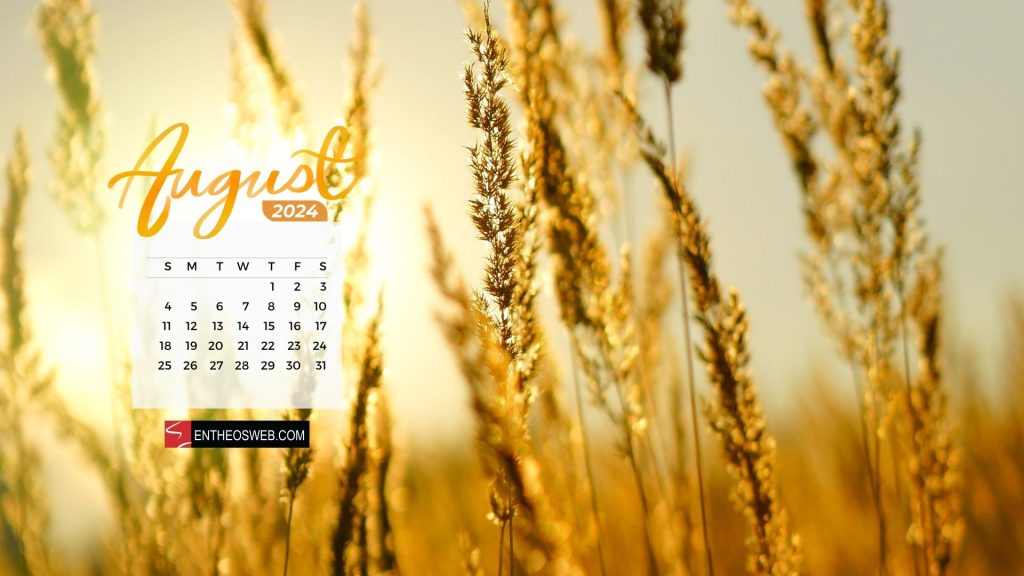 August 2024 desktop wallpaper background