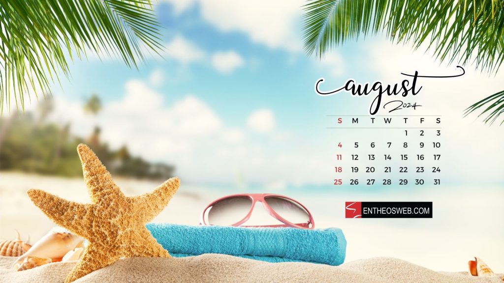 August 2024 desktop wallpaper background