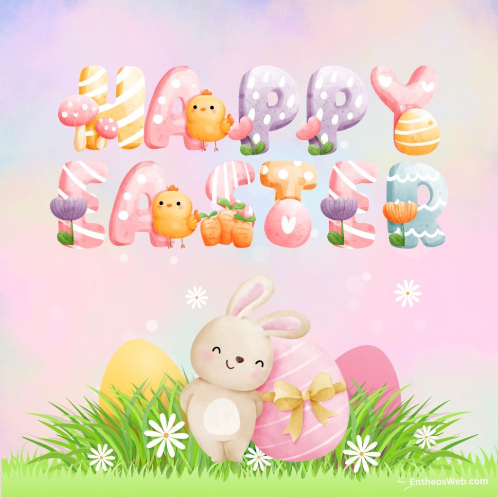 Cute happy easter