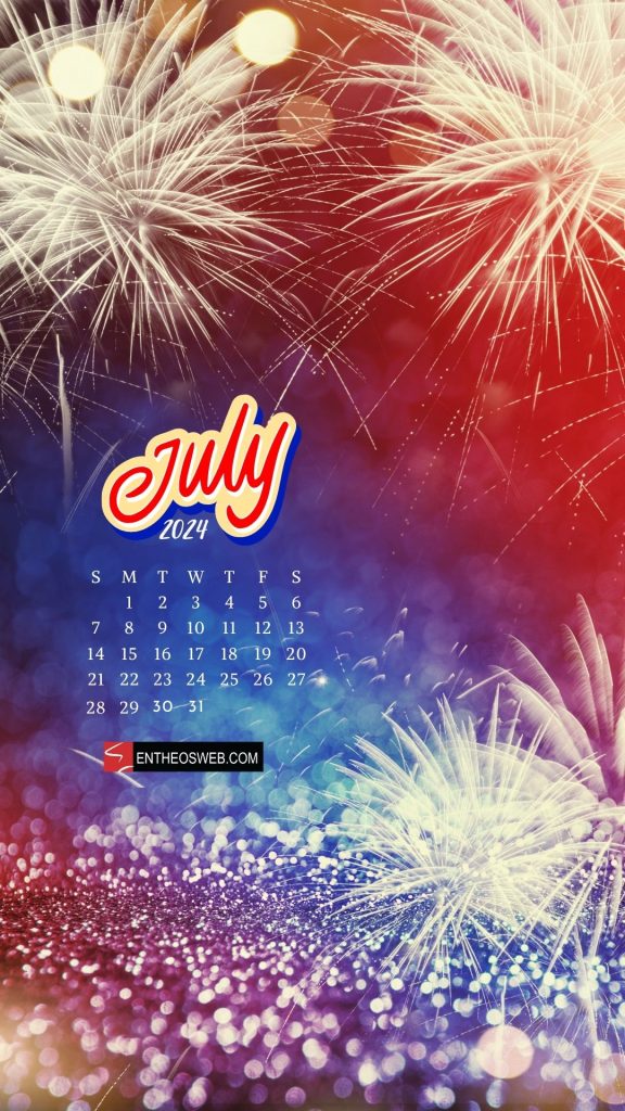 Fireworks july 2024 phone wallpaper by entheosweb