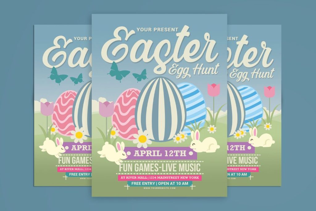 Image | cheerful easter flyer templates easter egg hunt templates for kids | entheosweb Image