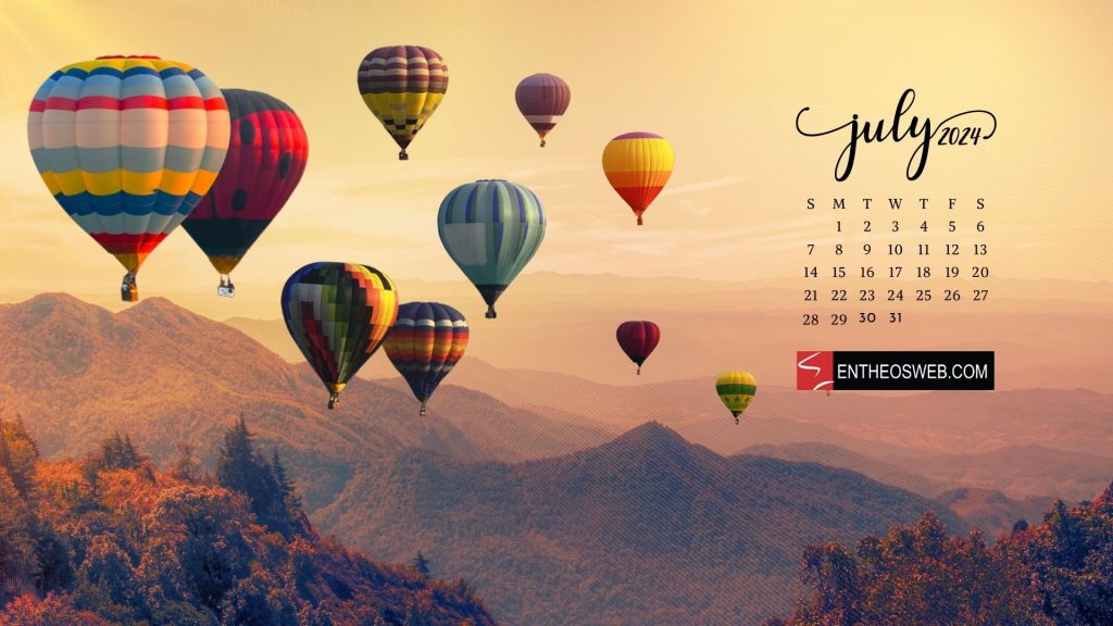 July 2024 desktop wallpaper calendar