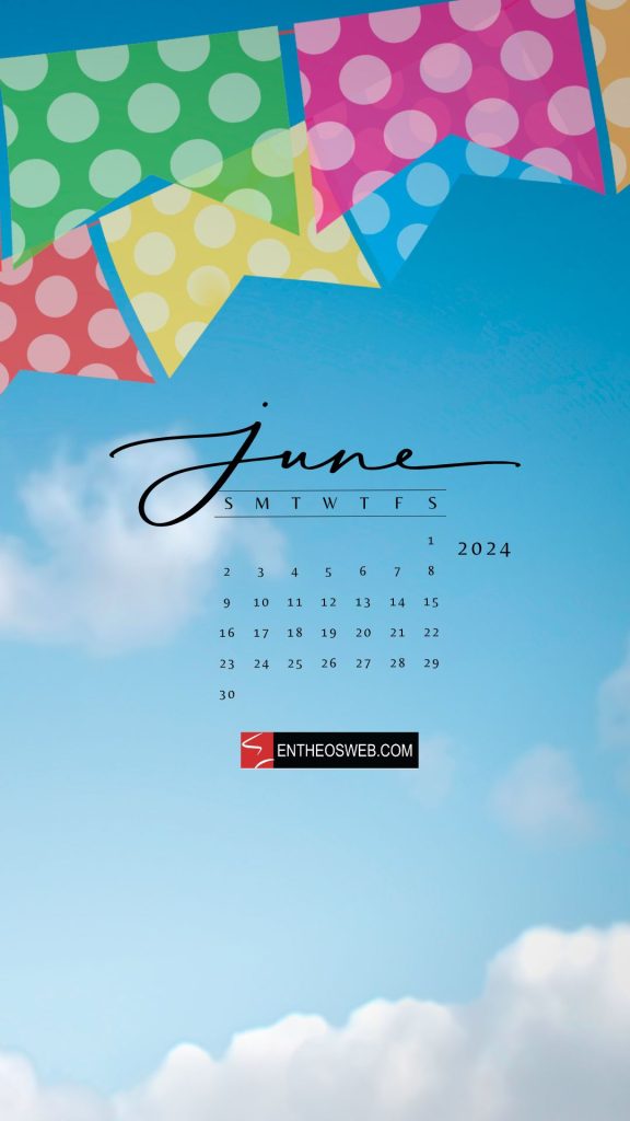 June 2024 phone wallpaper calendar 13