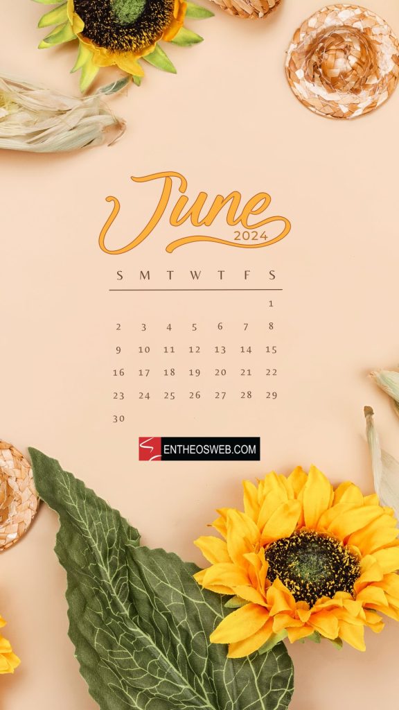 June 2024 phone wallpaper calendar