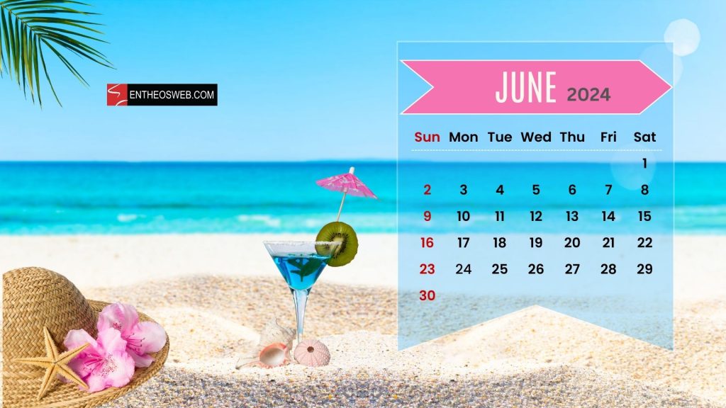 June 2024 desktop wallpaper calendar