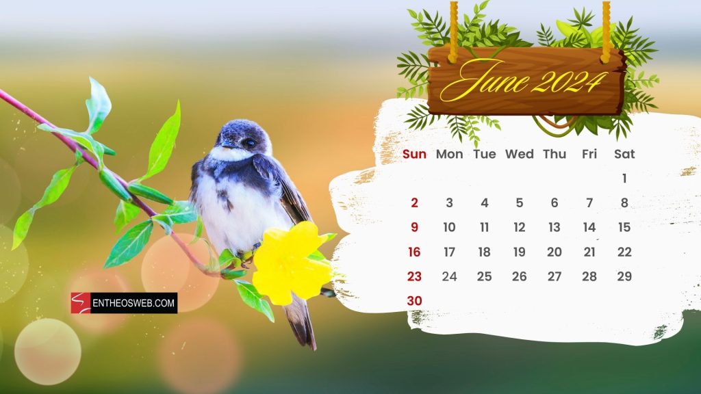 June 2024 desktop wallpaper calendar