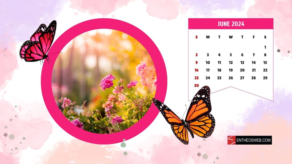 June 2024 desktop wallpaper calendar