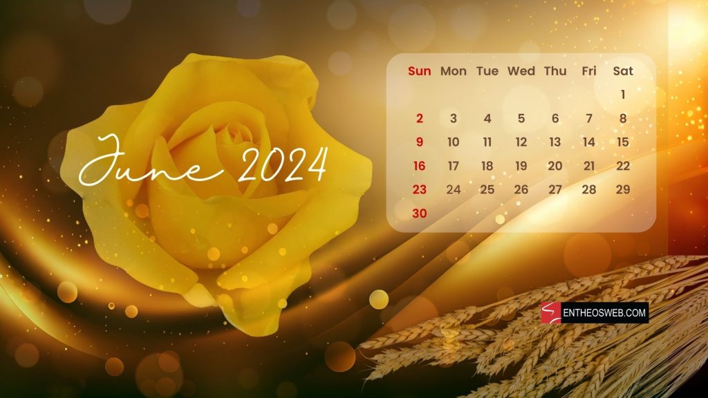 June 2024 desktop wallpaper calendar