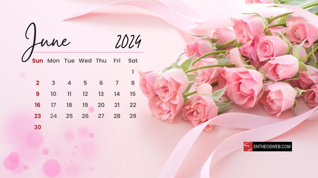 June 2024 desktop wallpaper calendar