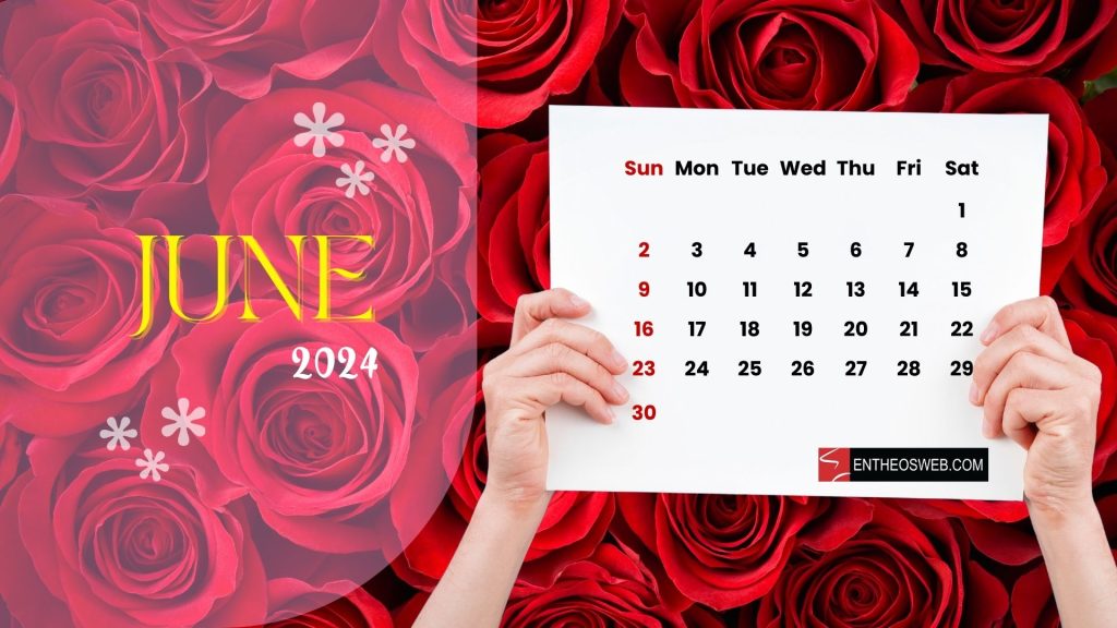 June 2024 desktop wallpaper calendar