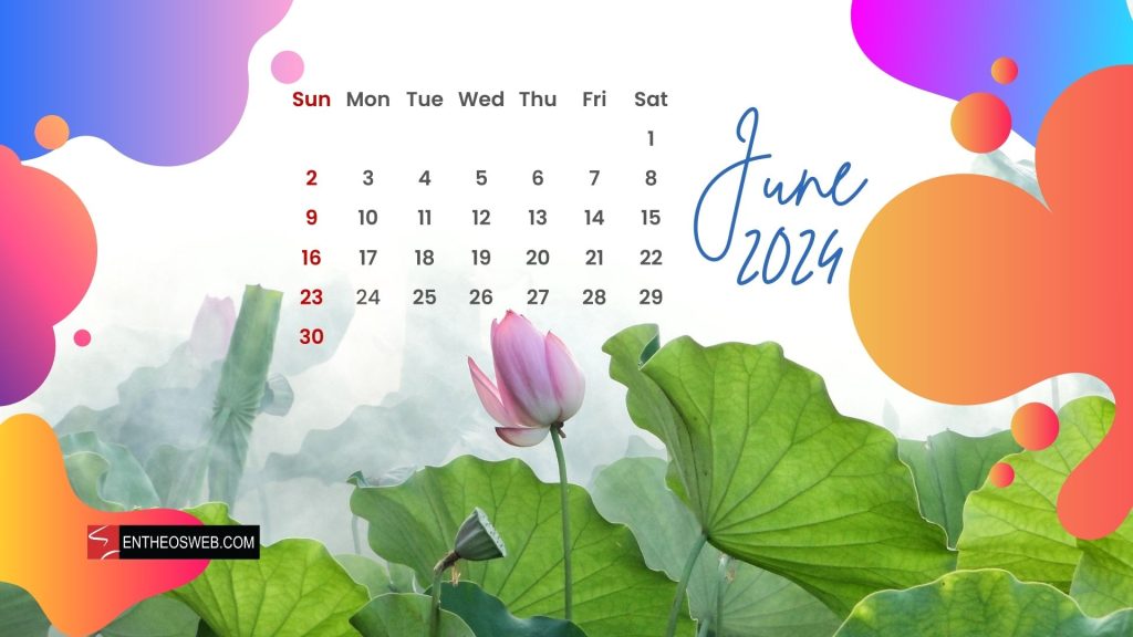 June 2024 desktop wallpaper calendar