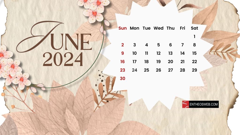 June 2024 desktop wallpaper calendar
