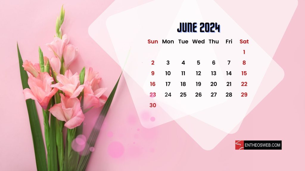 June 2024 desktop wallpaper calendar