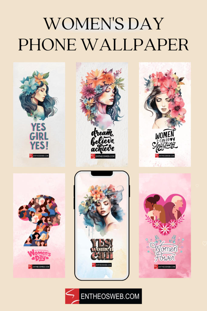 Womens day phone wallpaper designed by entheosweb