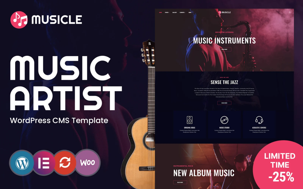 Musicle music wordpress theme