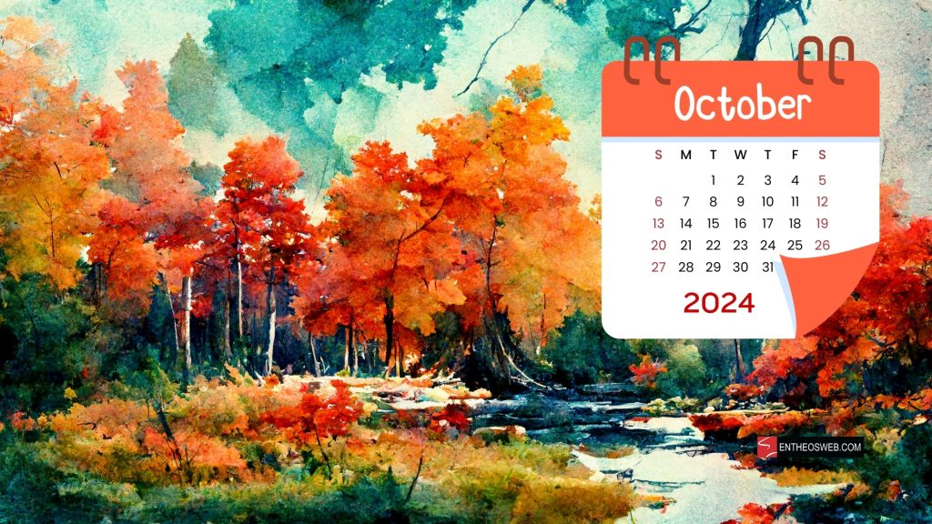 October 2024 desktop wallpaper background   autumn and fall