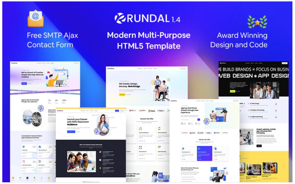 Image | featured template rundal modern multi purpose html5 template | entheosweb Image