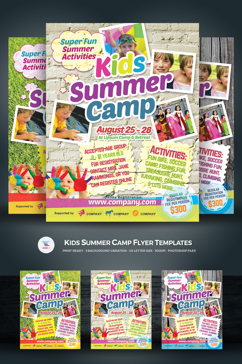 Kids summer camp flyer