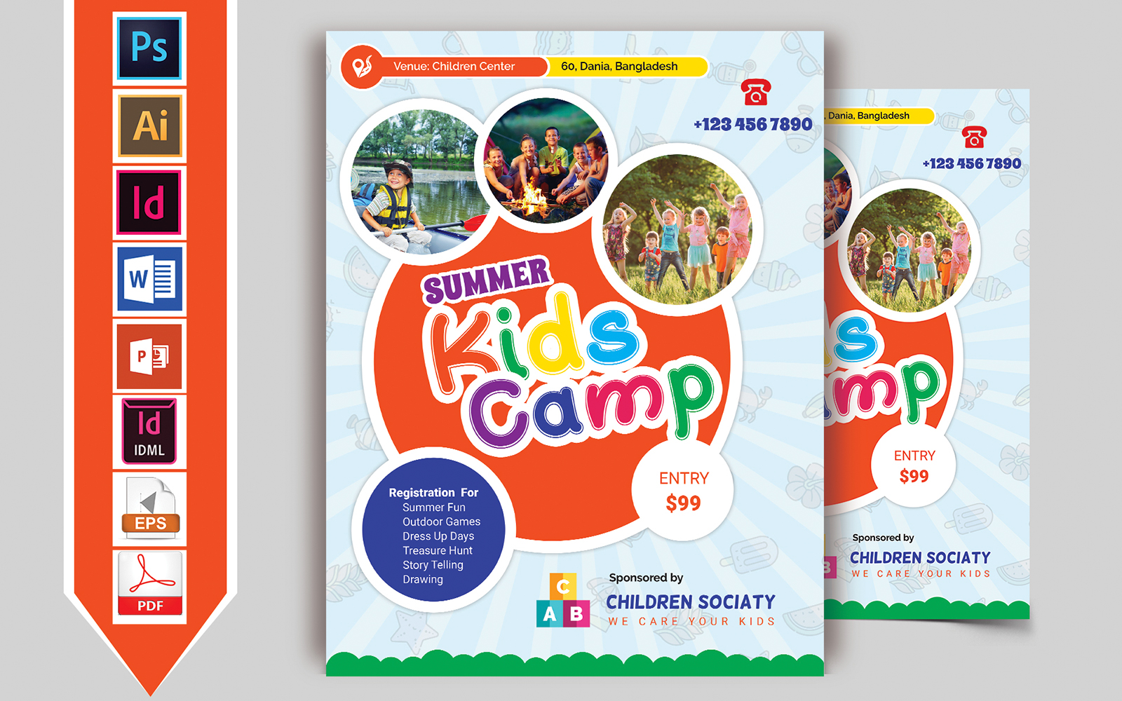 Kids summer camp flyer vol 07