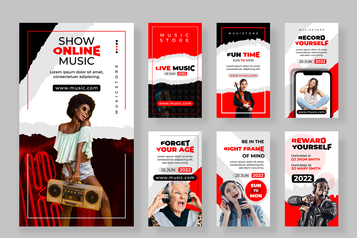 Online music show post template