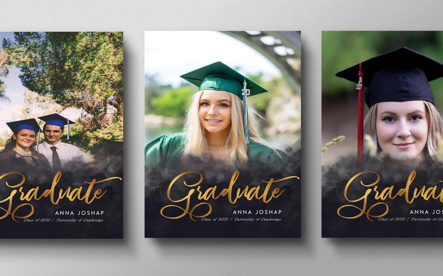 Graduation invitation template | graduation announcement | graduation gold text announcement
