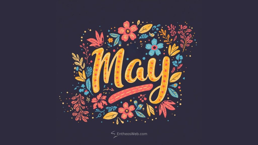 May desktop wallpaper with dark background