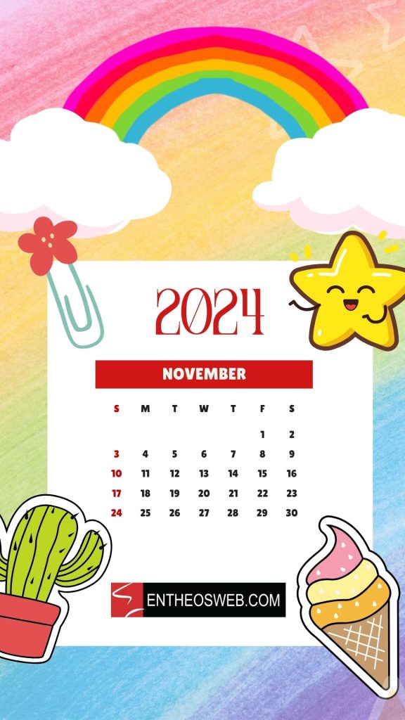 Merry go round kids by entheosweb 2 | november calendar phone wallpaper | entheosweb November 2024 calendar phone wallpaper