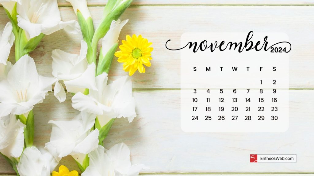 November  2024 calendar desktop wallpaper