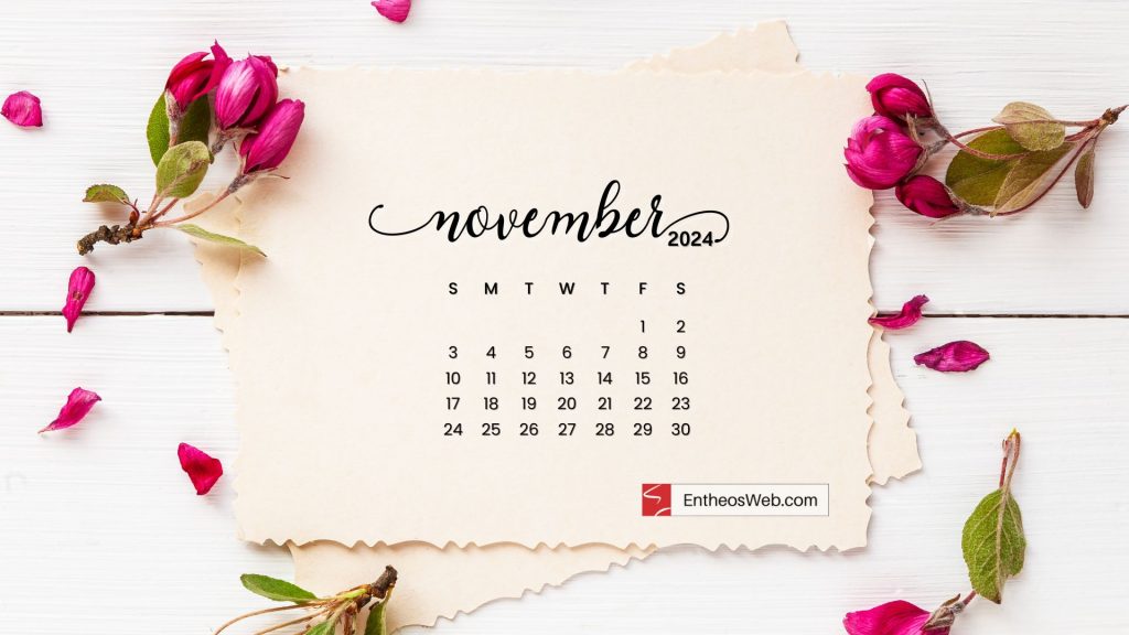 November  2024 calendar desktop wallpaper