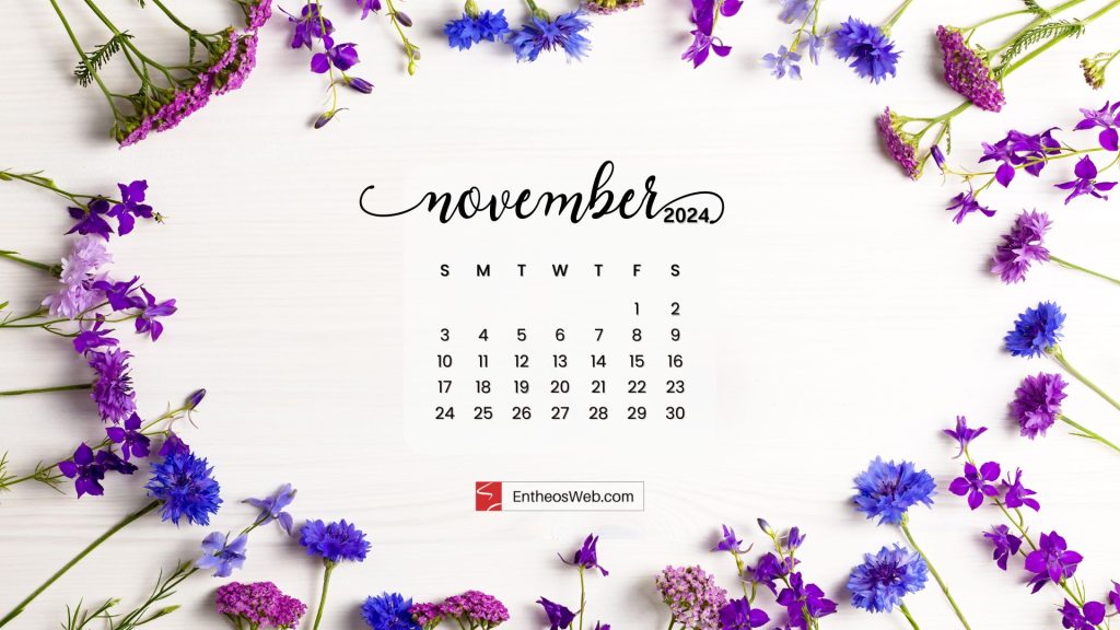 November  2024 calendar desktop wallpaper