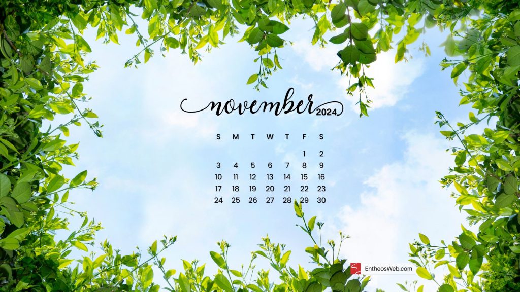 November  2024 calendar desktop wallpaper