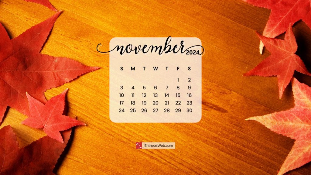 November  2024 calendar desktop wallpaper