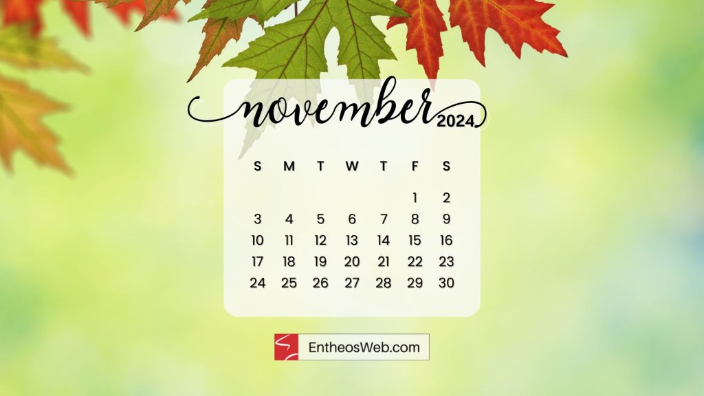 November  2024 calendar desktop wallpaper